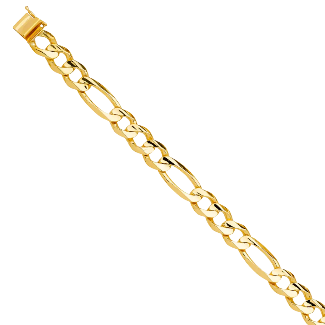 Solid Link Bracelet - 14k Yellow Gold