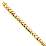 Solid Link Bracelet - 14k Yellow Gold