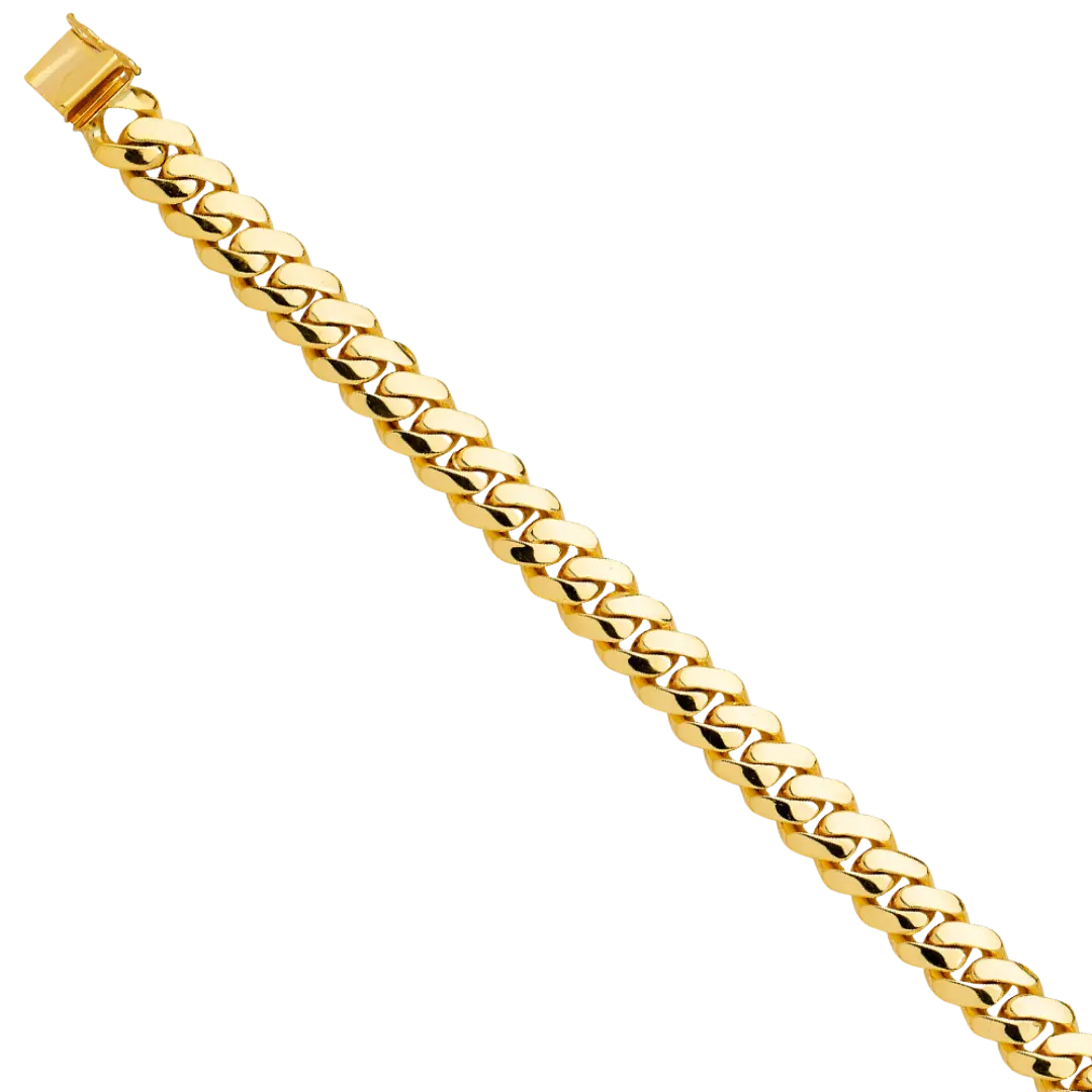 Solid Link Bracelet - 14k Yellow Gold