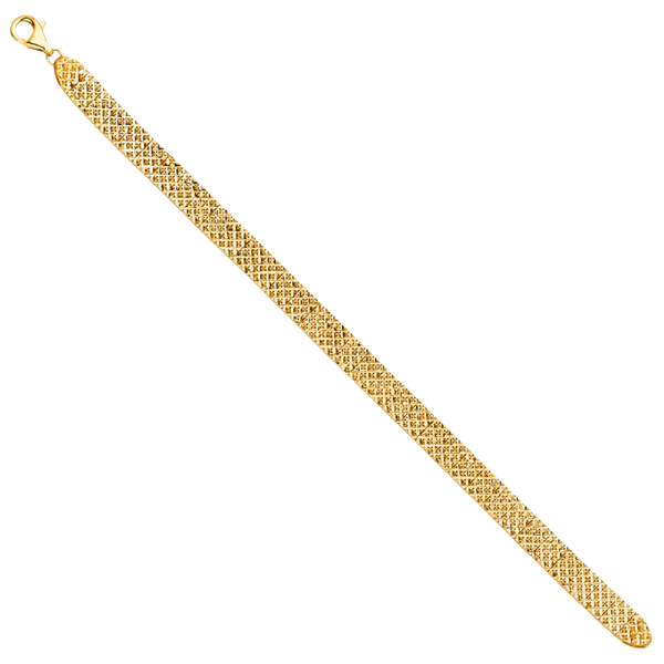 Crytal Cut Bracelet - 14k Yellow Gold