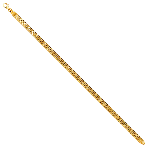 Crytal Cut Bracelet - 14k Yellow Gold