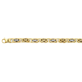 Fancy Men's Bracelet - 14k Two Tone Gold