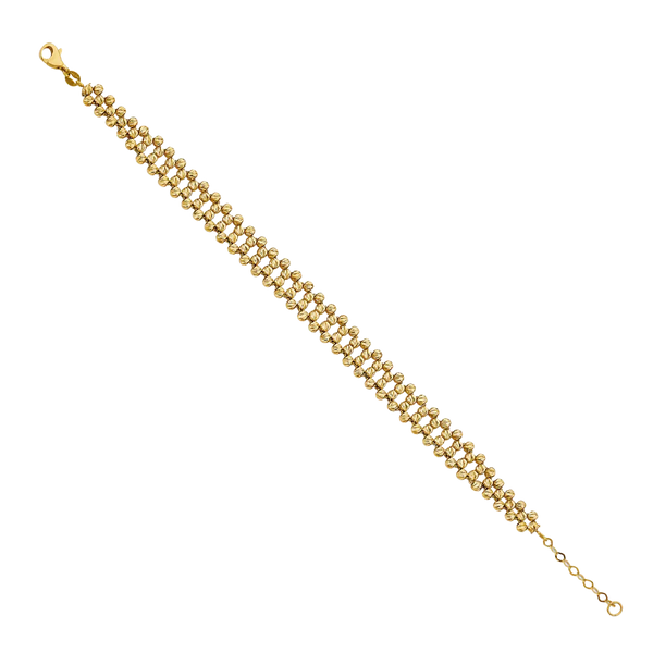 Fancy DC Ball Bracelet - 14k Yellow Gold