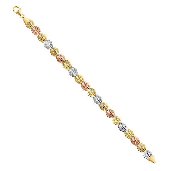 Fancy Bracelet - 14k Tri Color Gold