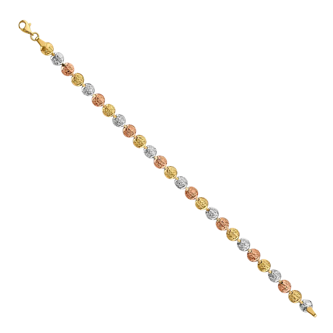 Fancy Bracelet - 14k Tri Color Gold