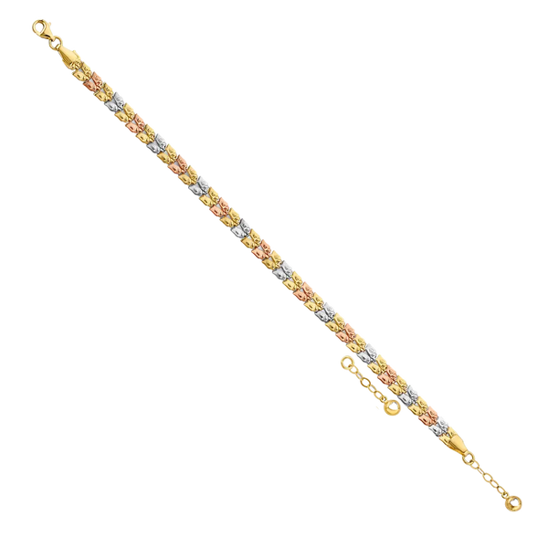 Fancy Bracelet - 14k Tri Color Gold