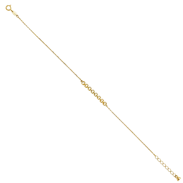 Center ID Bracelet - 14k Yellow Gold