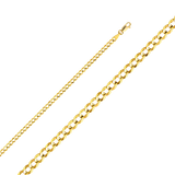 Cuban Concave Open Light Chain - 14k Yellow Gold 3.6mm