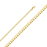 Cuban Concave Chain - 14k Yellow Gold 3.2mm