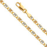 Valentino Star Edge DC Chain - 14K Tri Color Gold 2.6mm