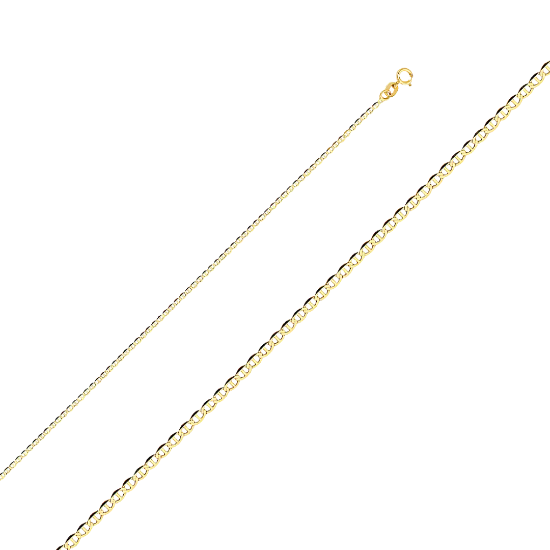 Flat Mariner Chain - 14k Yellow Gold 1.5mm