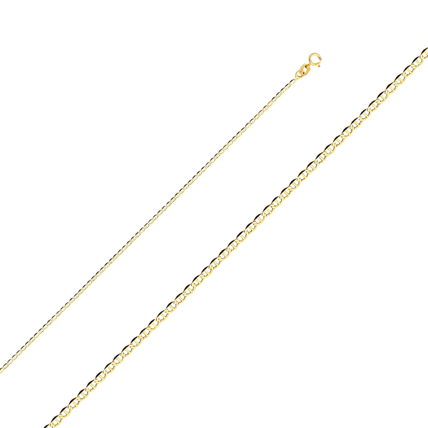 Flat Mariner Chain - 14k Yellow Gold 1.5mm