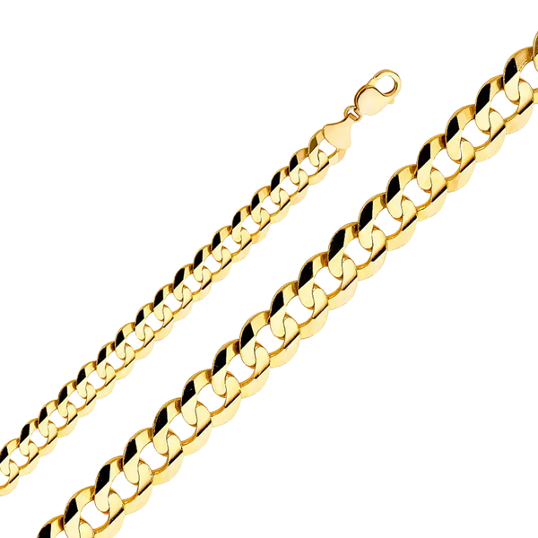 Cuban Concave Chain - 14k Yellow Gold 12.2mm