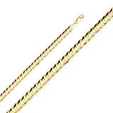 Cuban Concave Chain - 14k Yellow Gold 9.8mm