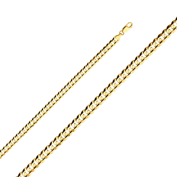 Cuban Concave Chain - 14k Yellow Gold 6.9mm