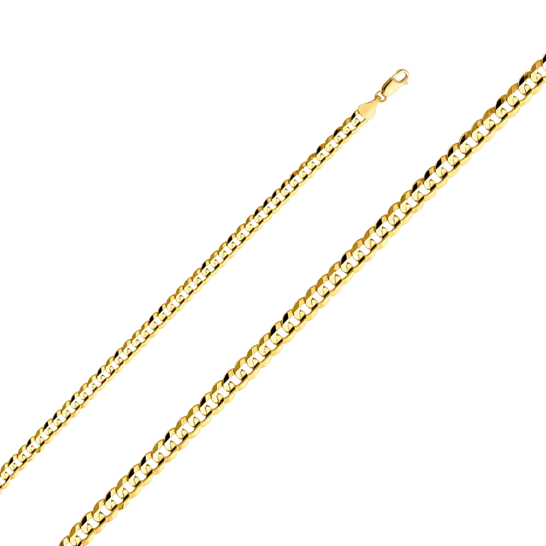 Cuban Concave Chain - 14k Yellow Gold 5.9mm