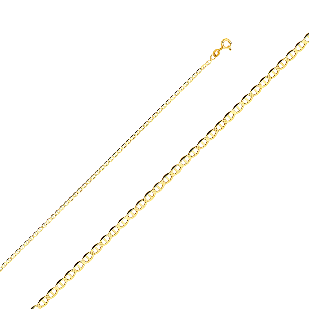 Flat Mariner Chain - 14k Yellow Gold 2.0mm