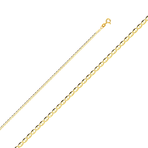 Flat Mariner Chain - 14k Yellow Gold 2.0mm