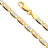 Valentino Chain - 14K Tri Color Gold 4.2mm