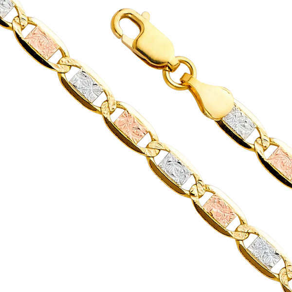 Valentino Chain - 14K Tri Color Gold 4.2mm