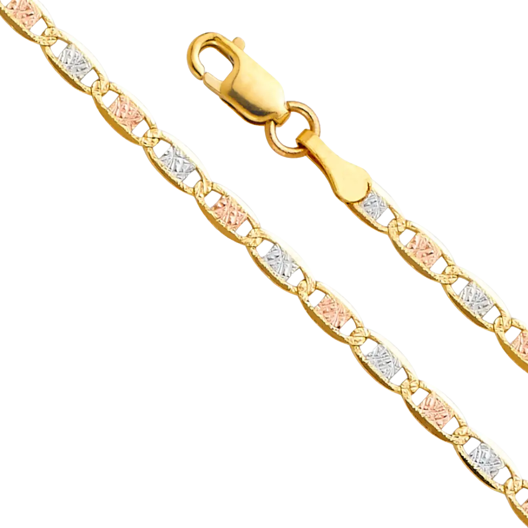 Valentino Chain - 14K Tri Color Gold 2.6mm