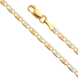 Valentino Chain - 14K Tri Color Gold 2.6mm