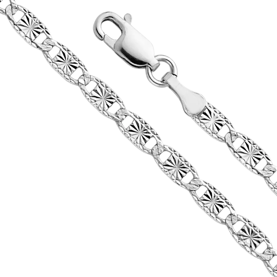 Valentino Star Edge DC Chain - 14K White Gold 3.3mm