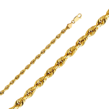 Solid Light Rope Chain - 14k Yellow Gold 5.1mm