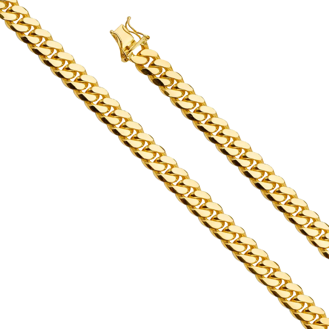 Solid Miami Cuban Chain - 14K Yellow Gold 7.9mm