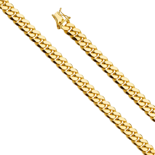 Solid Miami Cuban Chain - 14K Yellow Gold 7.9mm