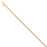 Solid Round Franco Chain - 14k Yellow Gold 1.6mm