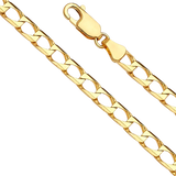 Square Curb Chain - 14k Yellow Gold 4.1mm