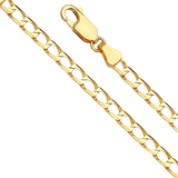 Square Curb Chain - 14k Yellow Gold 3.4mm