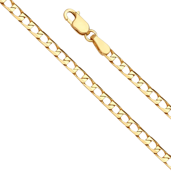 Square Curb Chain - 14k Yellow Gold 2.6mm