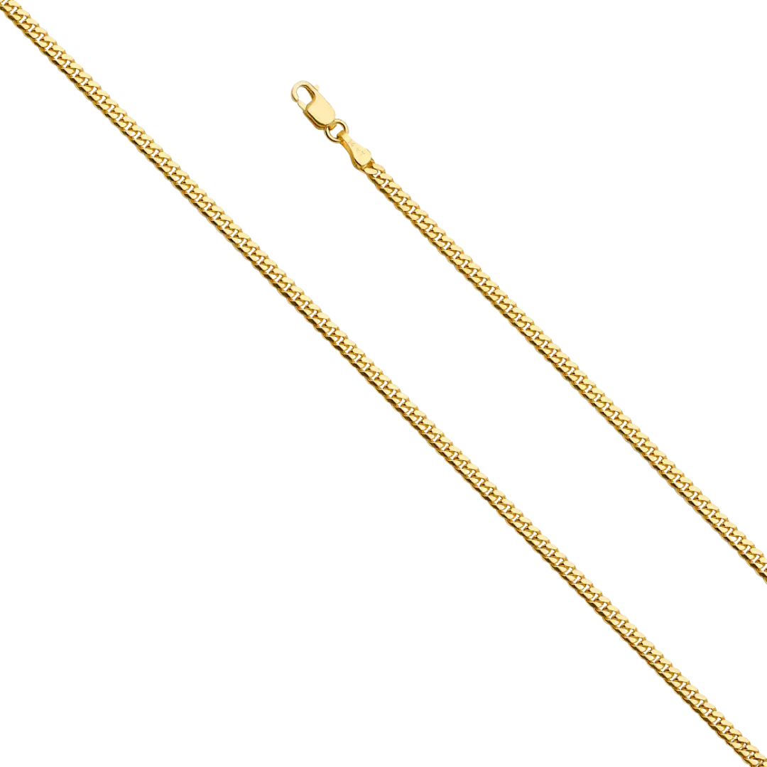 Solid Miami Cuban Chain - 14K Yellow Gold 2.6mm