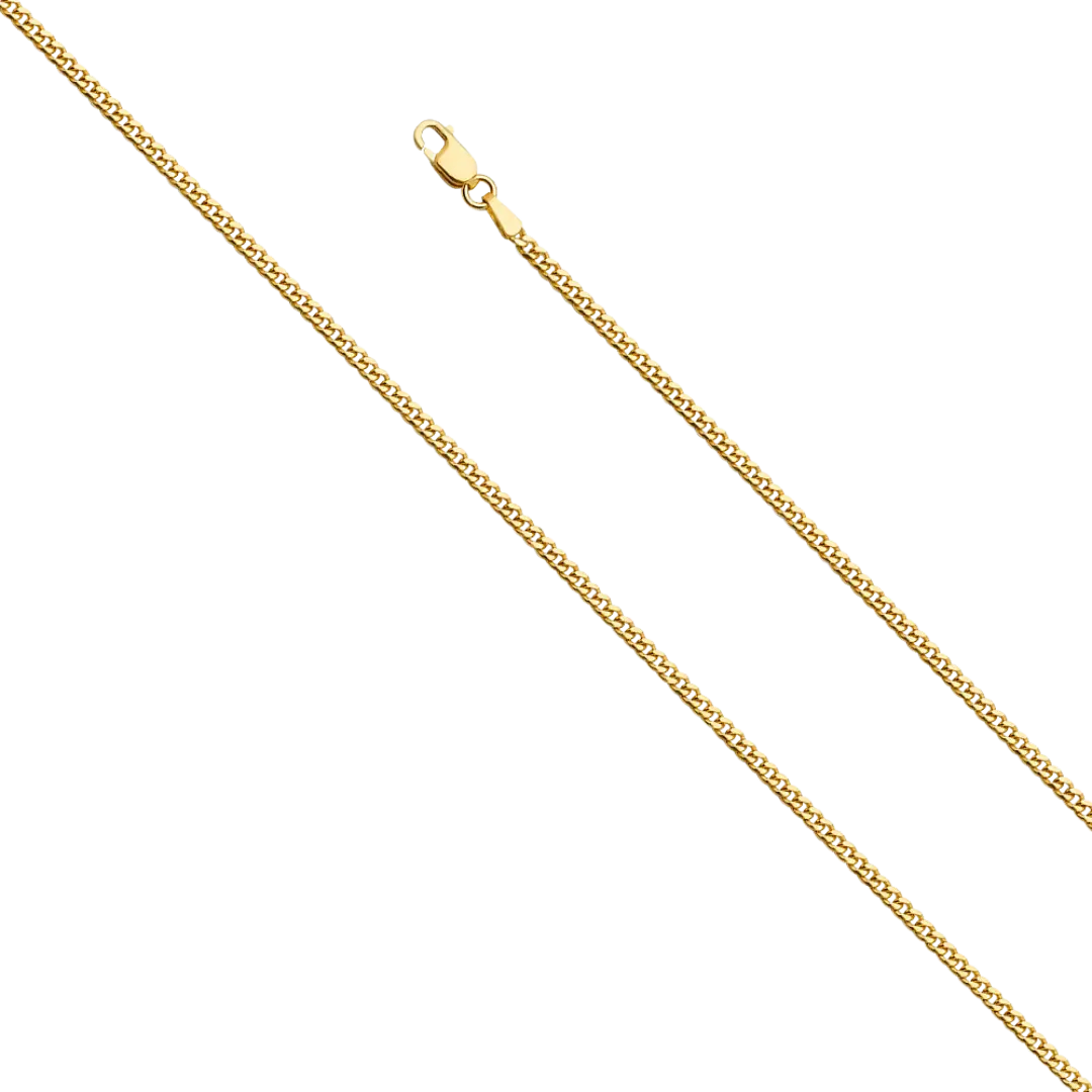 Solid Miami Cuban Chain - 14K Yellow Gold 2.2mm