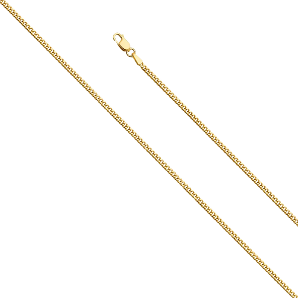 Solid Miami Cuban Chain - 14K Yellow Gold 2.2mm