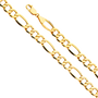 Bevelled Figaro Chain - 14k Yellow Gold 8.4mm