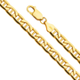 Bevelled Mariner Chain - 14k Yellow Gold 6.2mm