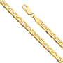 Bevelled Mariner Chain - 14k Yellow Gold 4.7mm