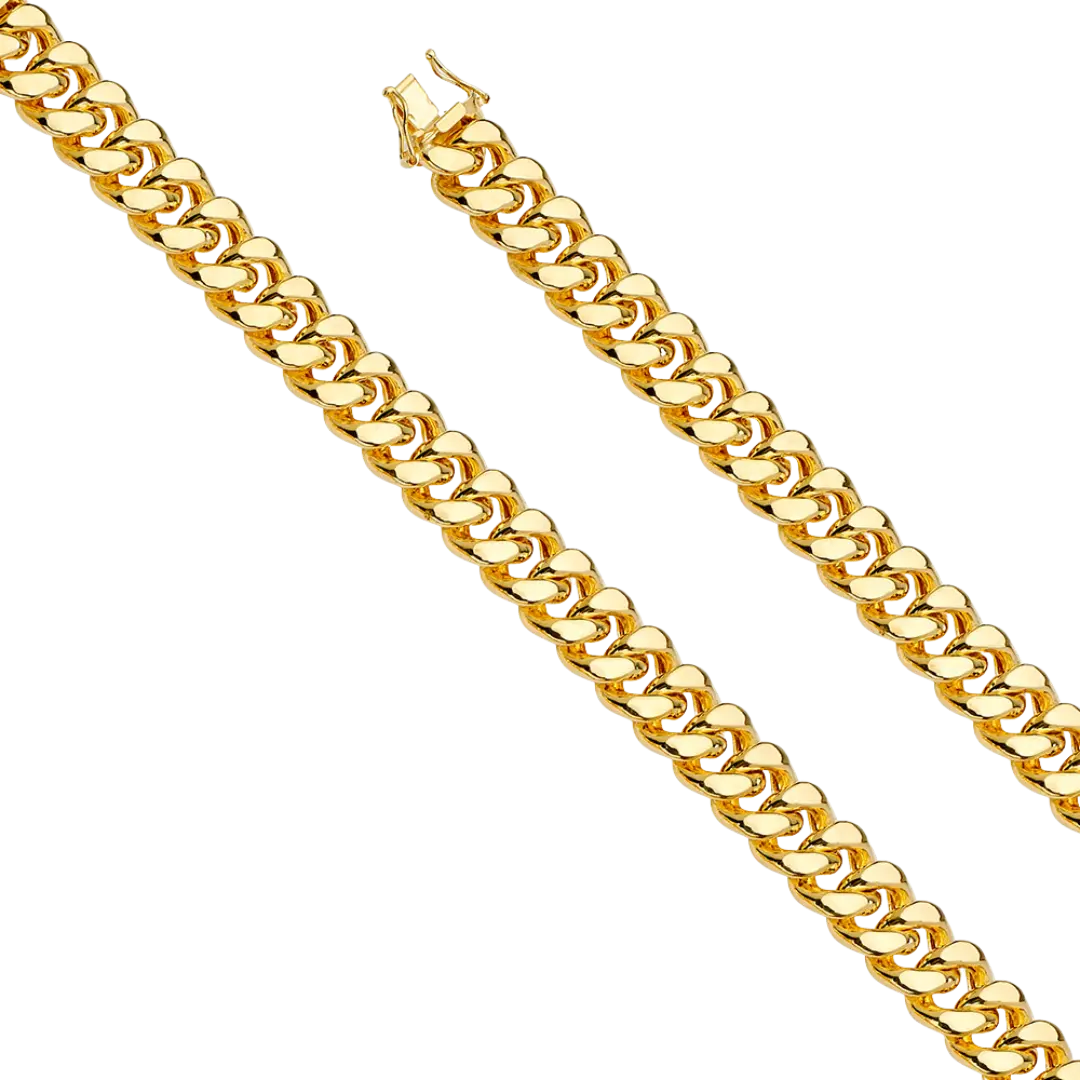 Hollow Miami Cuban Chain - 14k Yellow Gold 12mm