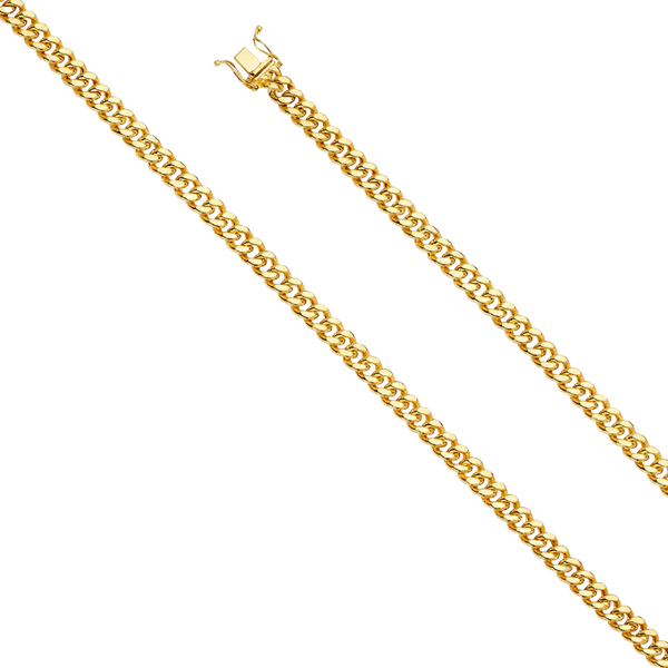 Hollow Miami Cuban Chain - 14k Yellow Gold 5.7mm