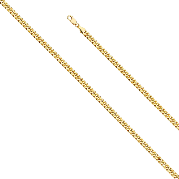 Hollow Miami Cuban Chain - 14k Yellow Gold 4.5mm