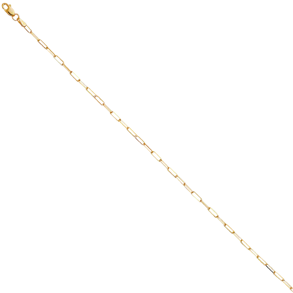 Solid Paperclip Chain - 14k Yellow Gold 2.1mm