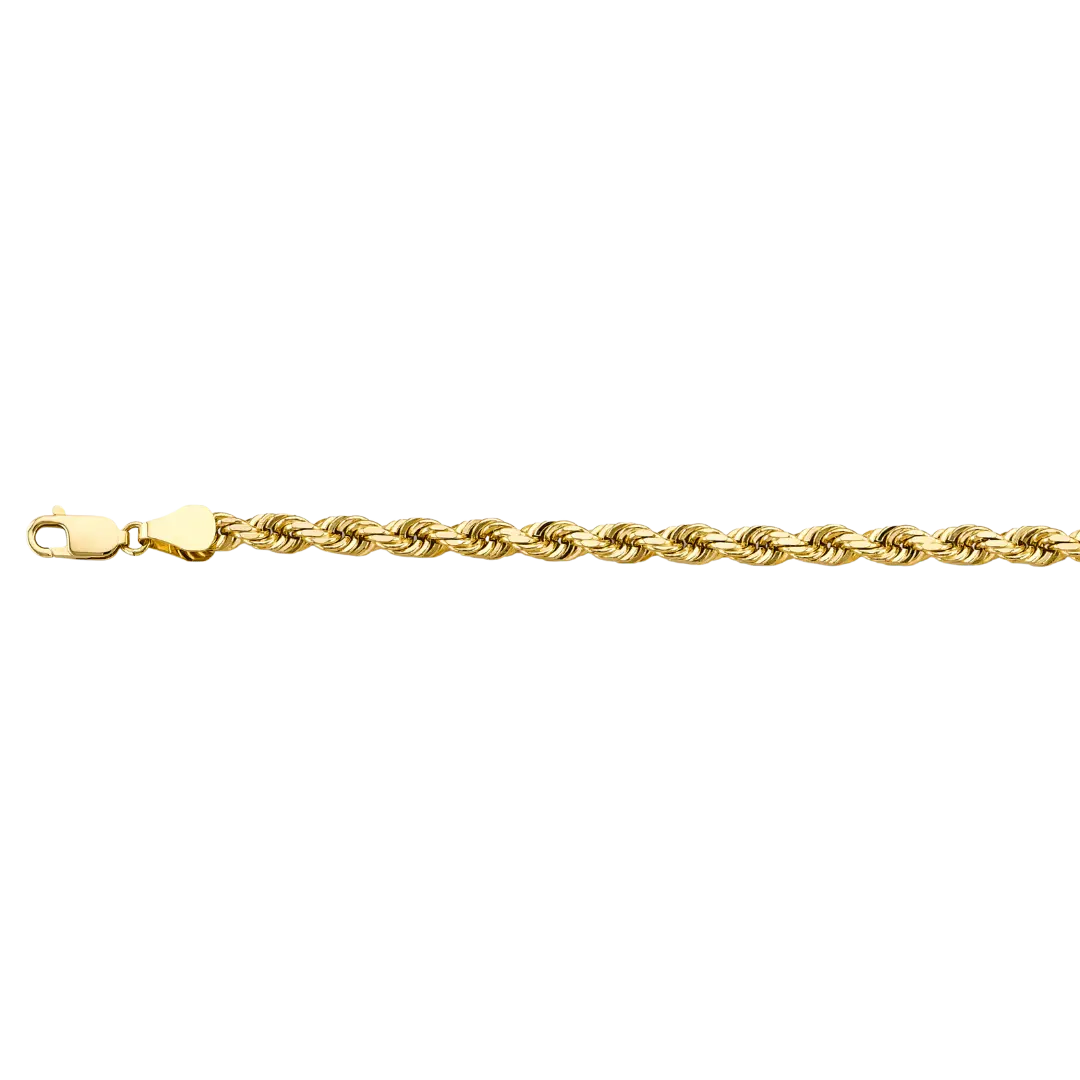 Solid Rope Chain - 14k Yellow Gold 6.4mm