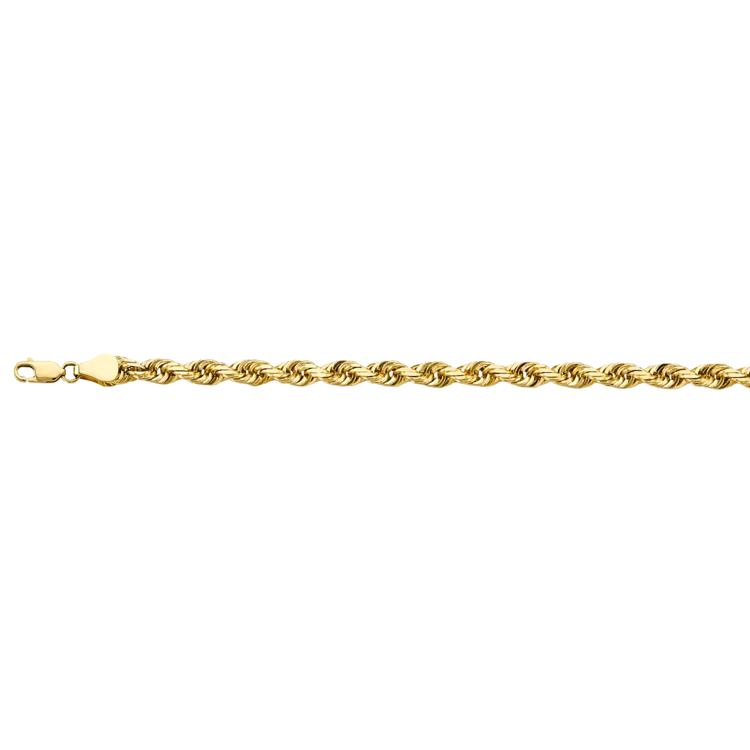 Solid Rope Chain - 14k Yellow Gold 5.6mm