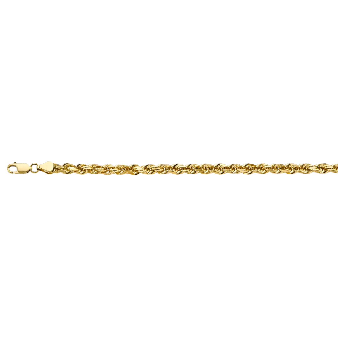 Solid Rope Chain - 14k Yellow Gold 4.7mm