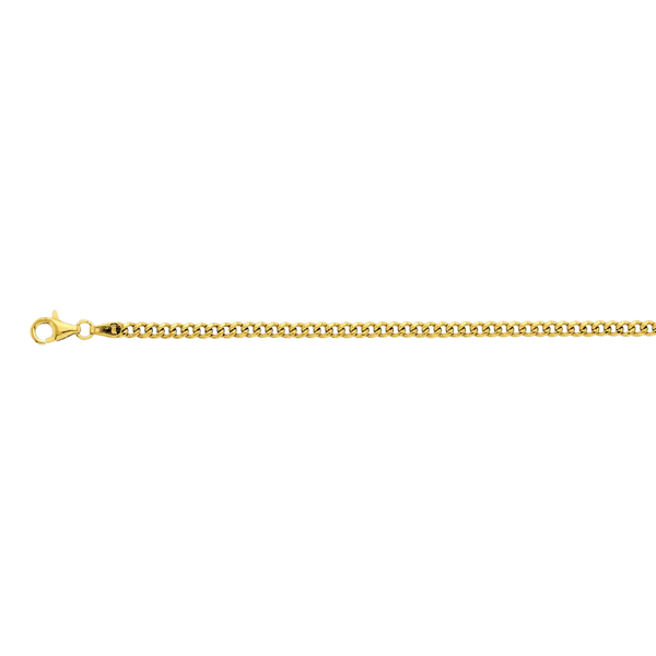 Hollow Miami Cuban Chain - 14k Yellow Gold 3mm