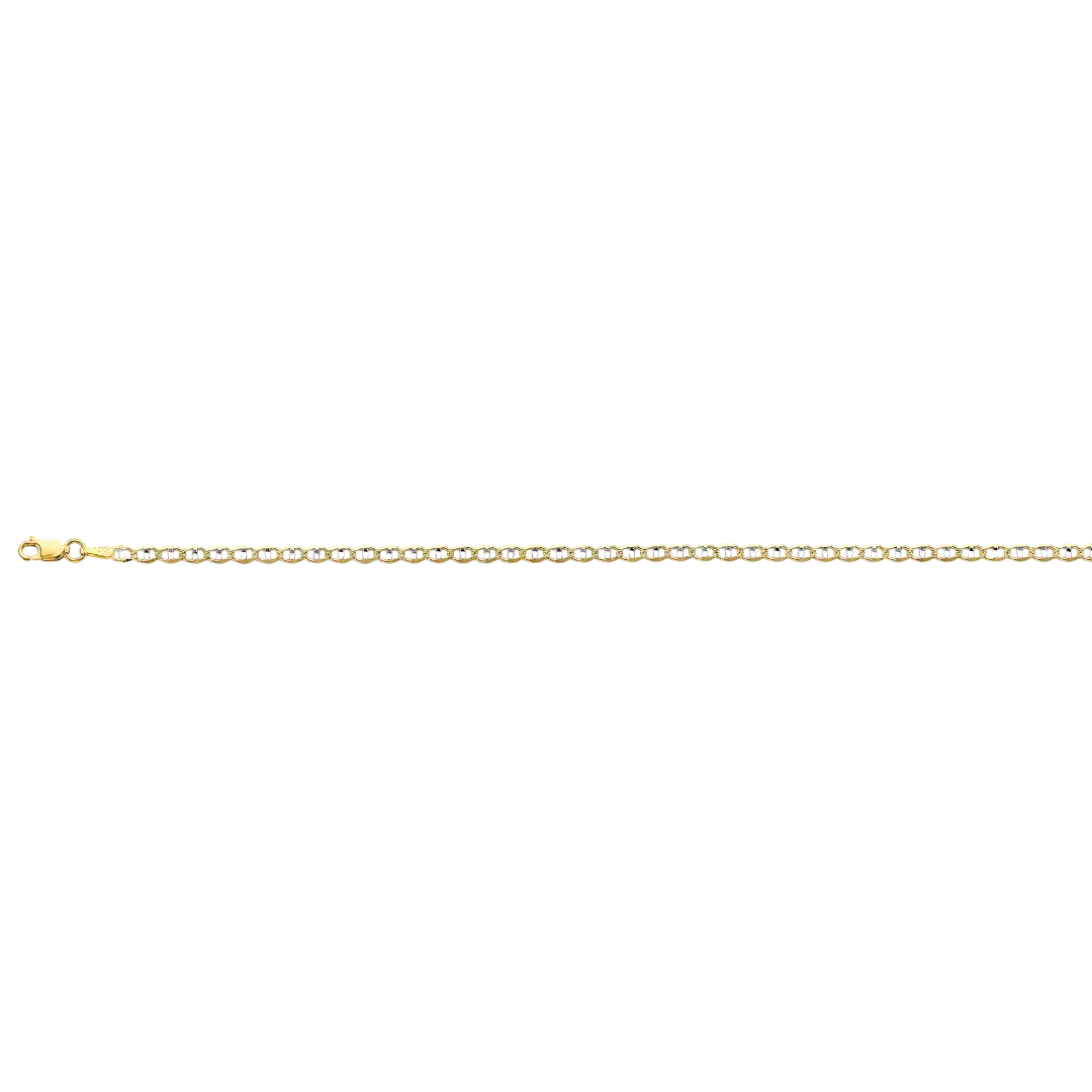 Light Mariner Chain - 14k Two Tone Gold 2.9mm