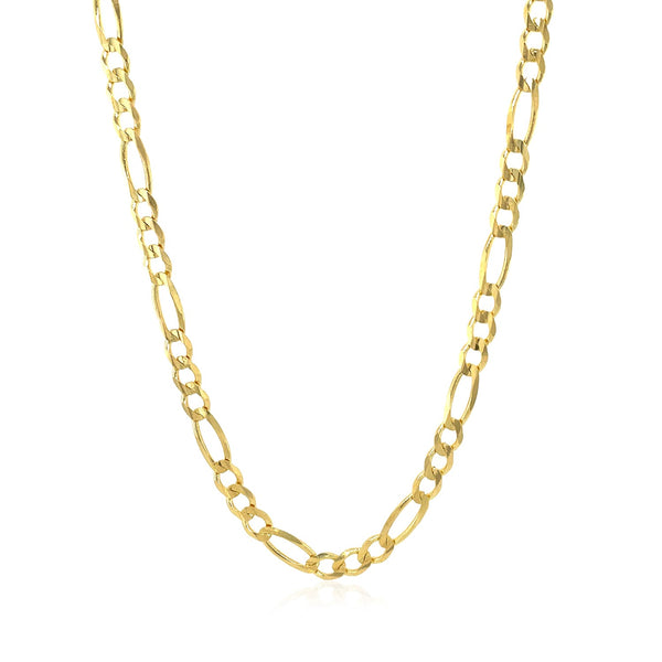 Solid Figaro Chain - 14k Yellow Gold 3.80 mm